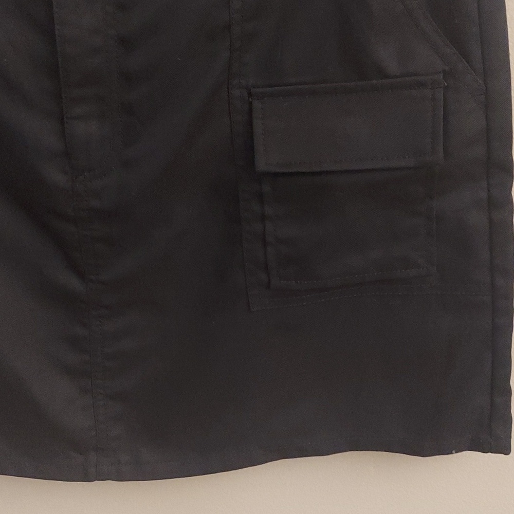 LOFT Black Cargo Lined Linen Blend A-Line Skirt 12 - Picture 6 of 15
